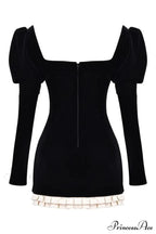 Azaria Black Stylish Vintage Dress image 10