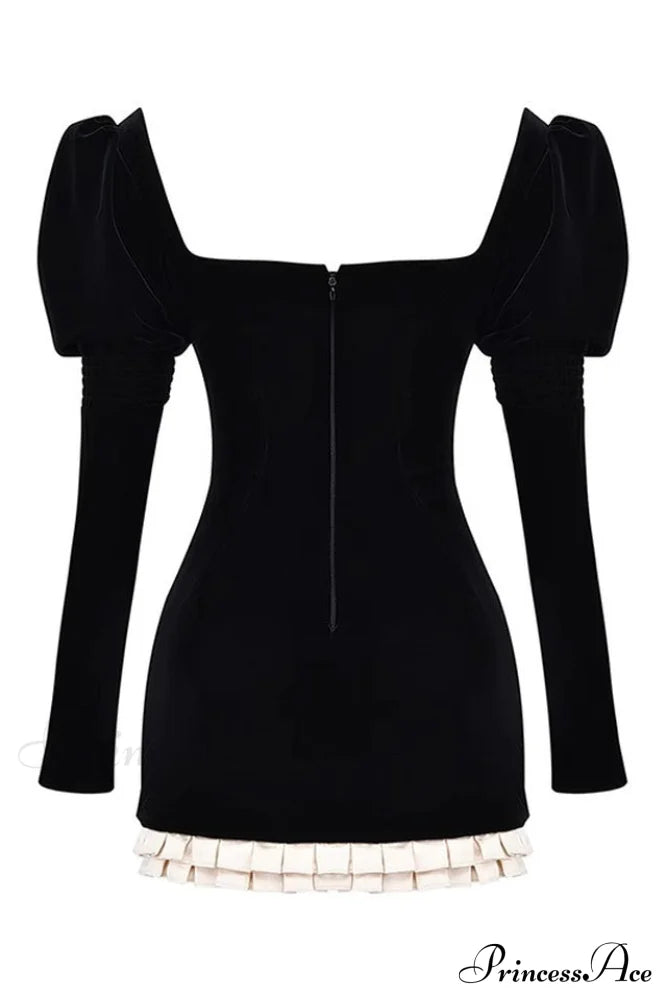 Azaria Black Stylish Vintage Dress image 10