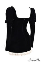 Azaria Black Stylish Vintage Dress image 9