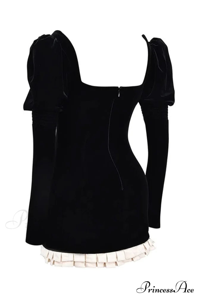 Azaria Black Stylish Vintage Dress image 9