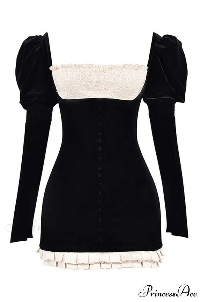 Azaria Black Stylish Vintage Dress image 8