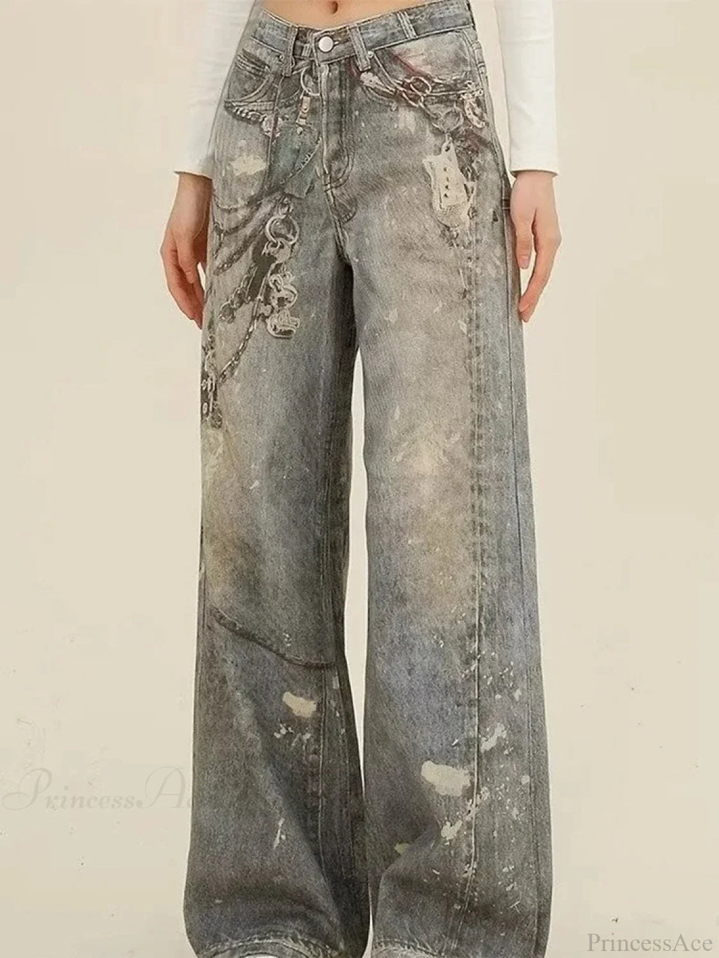 Azure Gothic Baggy Oversize Harajuku Pant image 5