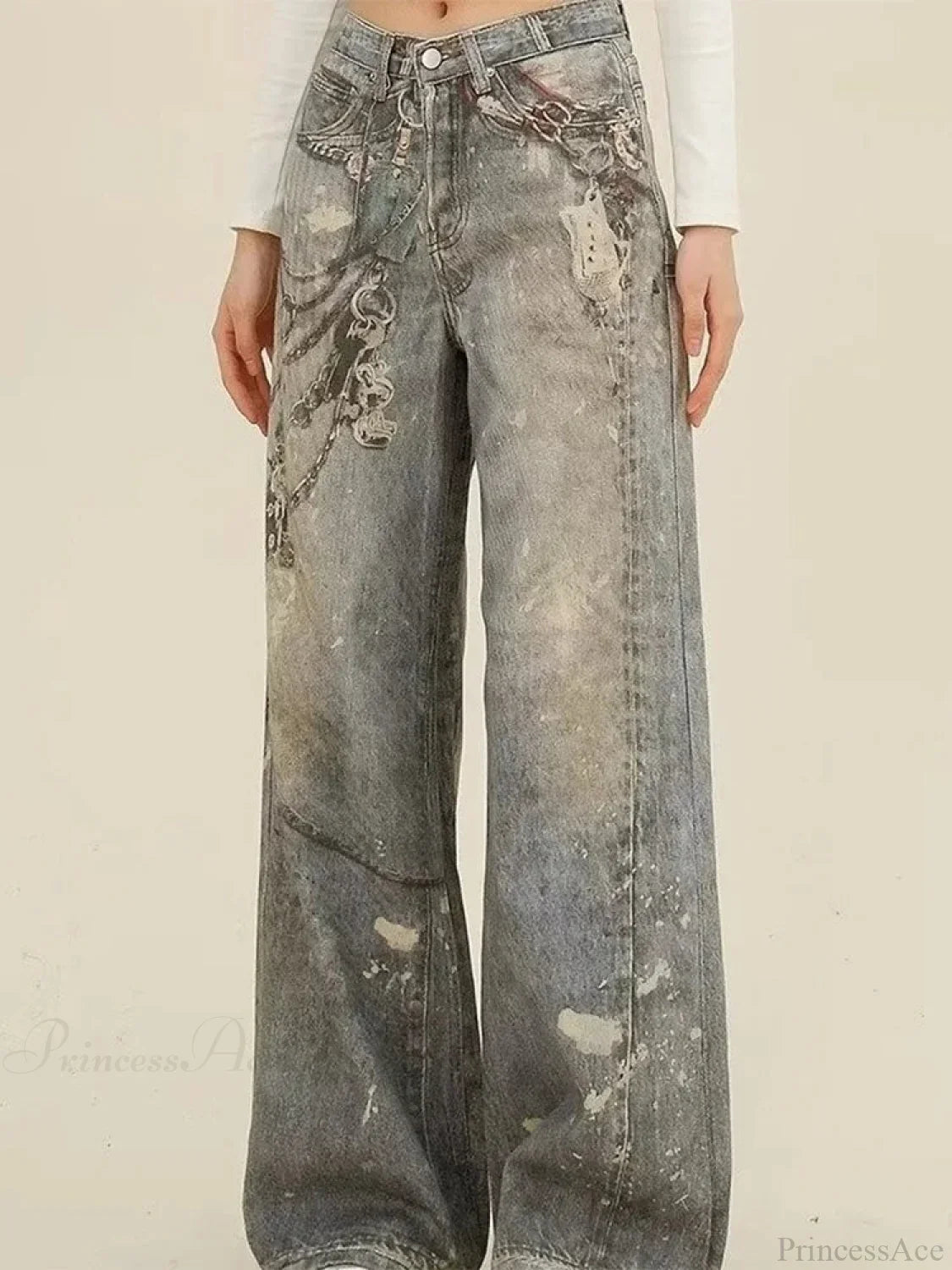 Azure Gothic Baggy Oversize Harajuku Pant image 5