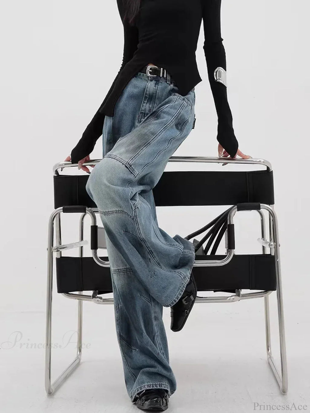 Azure Medieval Loose Harajuku Pant image 4