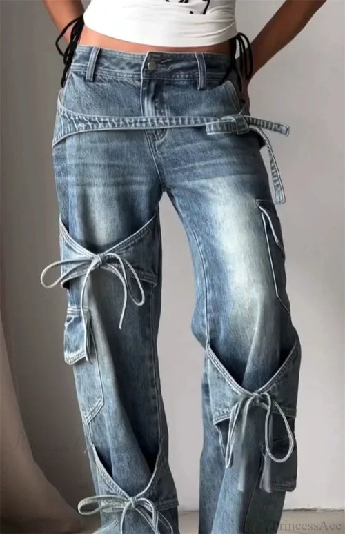 Azure Medieval Roomy Y2K Cargo Pant image 1
