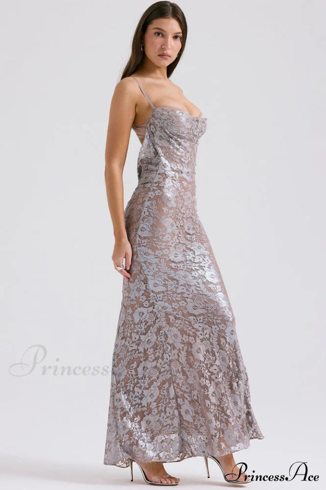 Azzurra Rose Stylish Lace Dress image 11