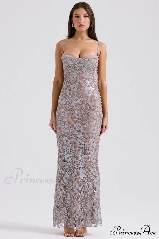 Azzurra Rose Stylish Lace Dress image 9