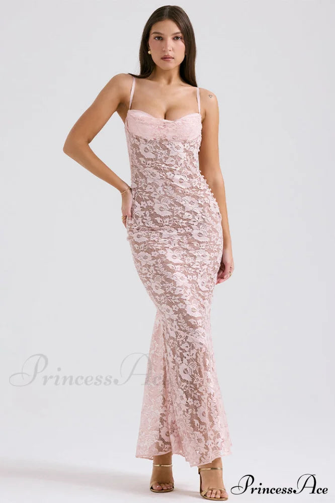 Azzurra Rose Stylish Lace Dress image 1