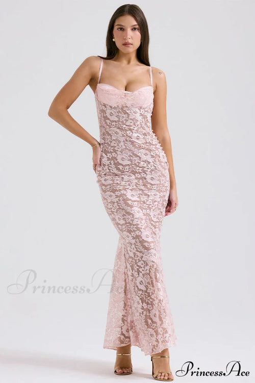 Azzurra Rose Stylish Lace Dress image 1