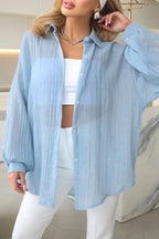 Solid Casual Chic Long Sleeve Blouse image 3