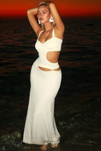Solid Backless Cami Bodycon Dress image 1