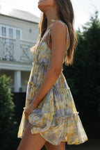 Floral Flared Hem Cami Mini Dress image 3