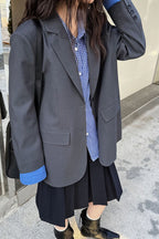 Elegant Casual Colorblock Blazer image 4