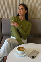 Solid Minimalist Relaxed Long Sleeve Knit Cardigan image 11