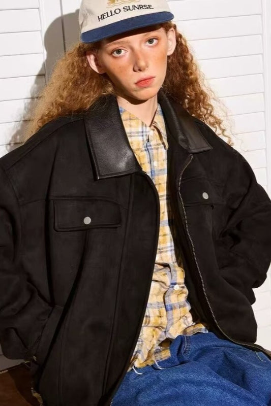 Patchwork Suede Casual Jacket image 4