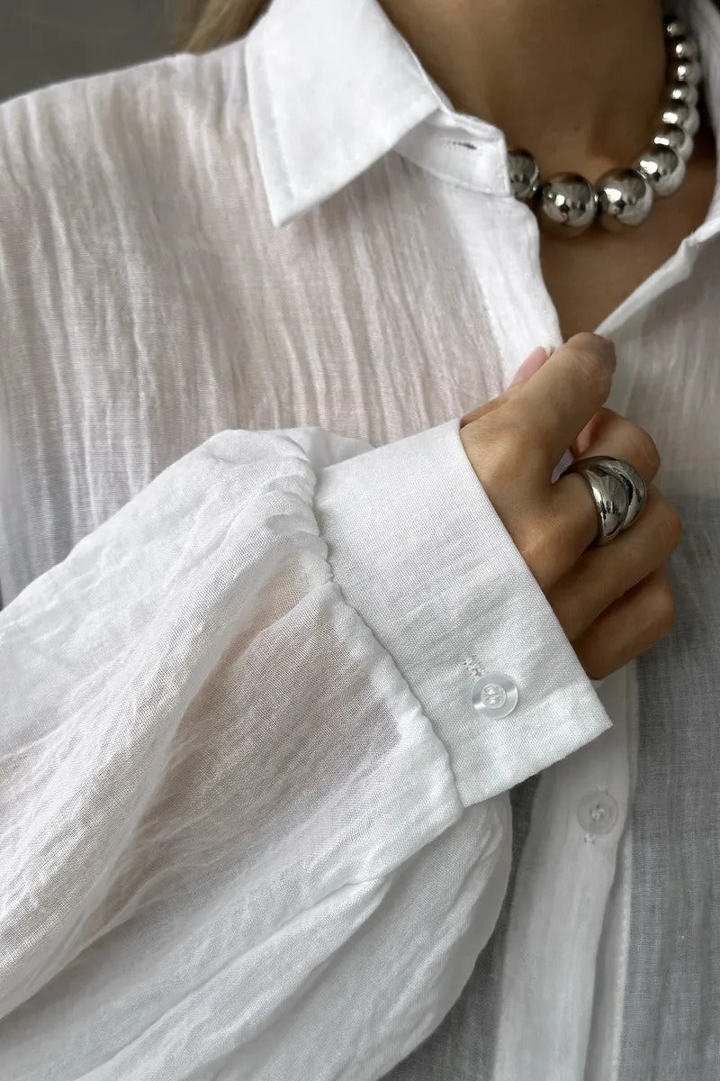 Solid Casual Chic Long Sleeve Blouse image 12