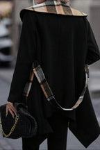 Plaid Patchwork Belted Wool Coat image 4