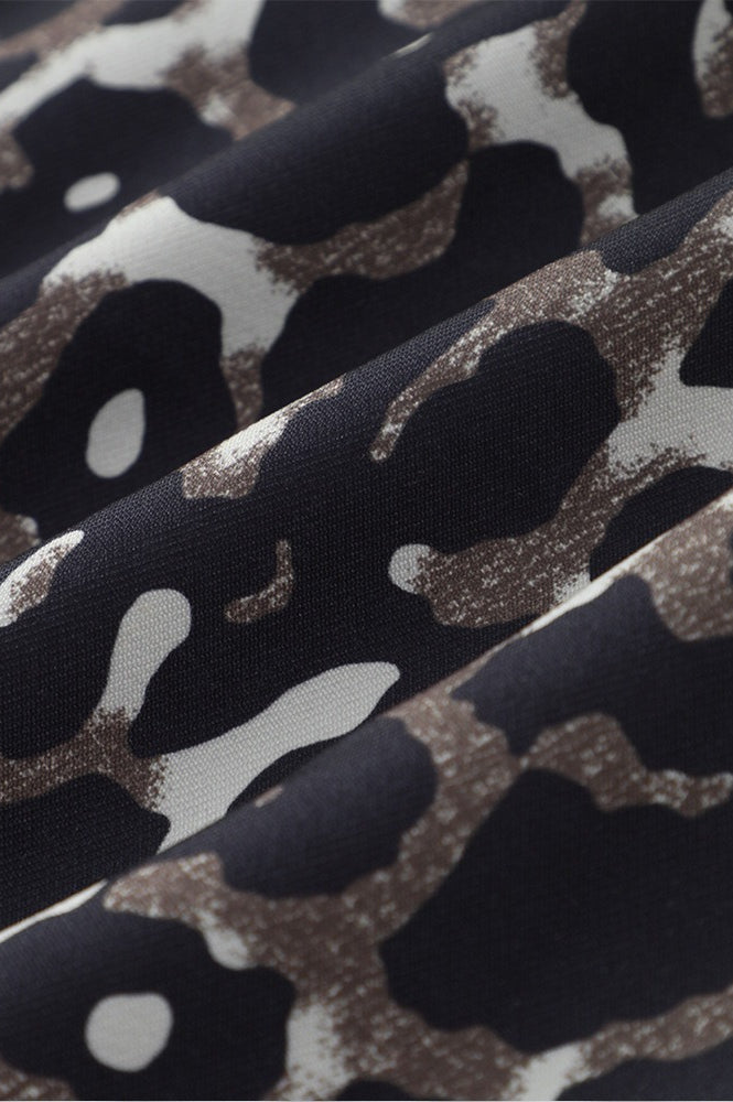 Animal Print Cotton Casual Coat image 3