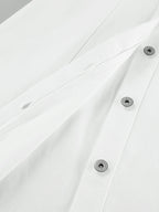 Cotton Belted White Utility Blouse image 12