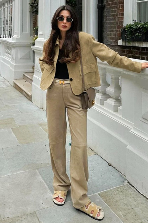 Suede Lapel Vintage Jacket image 6