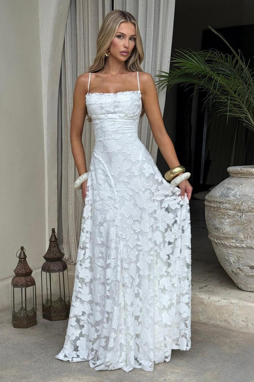 Backless Chiffon Maxi Boho Dress image 1