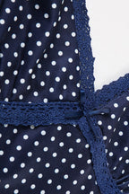 Sexy Polka Dot Color Block Lace Cami Top image 7