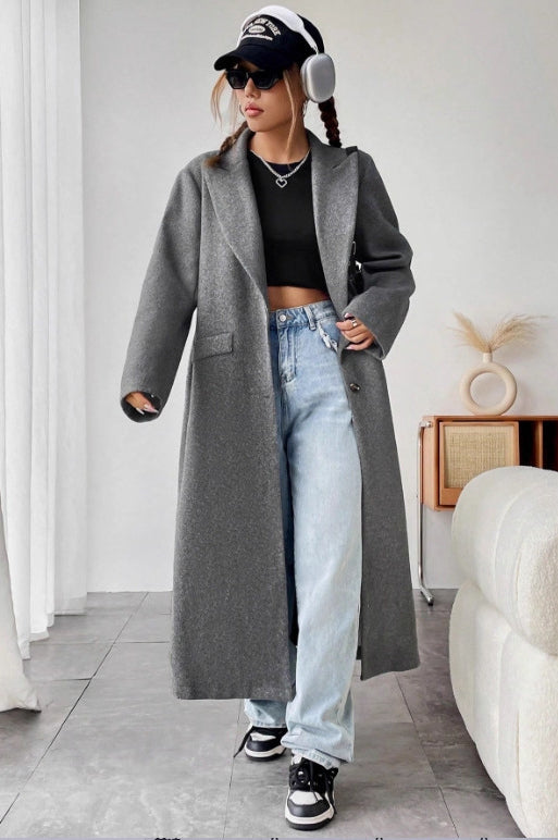 Minimalist Wool Duster Coat image 2