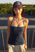 Chic Backless Halter Bodycon Sexy Layering Halter Top image 1
