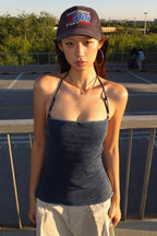 Chic Backless Halter Bodycon Sexy Layering Halter Top image 1