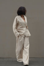 Tie Front Cardigan Loose Pants Two Piece Set image 5