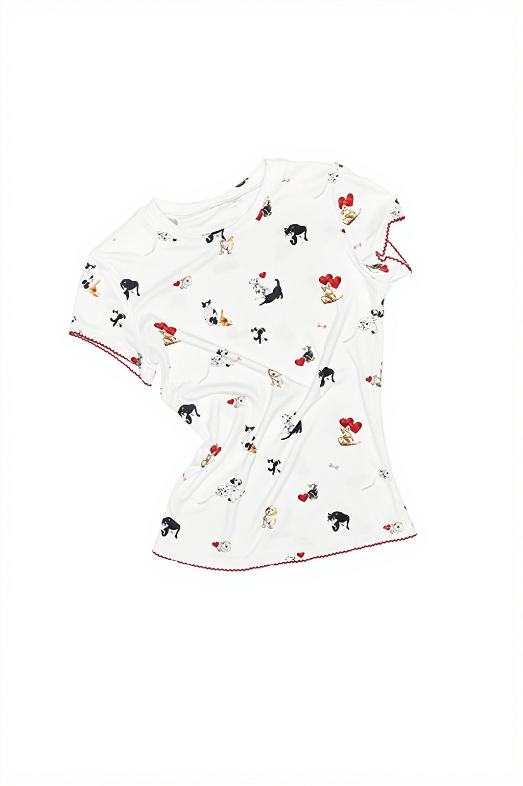 Cat Dog Print Stretchy Slim T-shirt image 5
