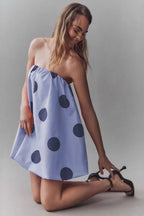 Sexy Polka Dot Strapless Bodycon Mini Dress image 3