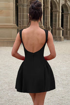 Solid Sleeveless Backless Bodycon Cocktail Dress image 14