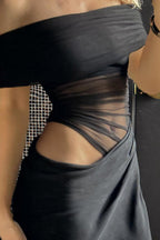 Off-Shoulder Cutout Bodycon Maxi Dress image 3