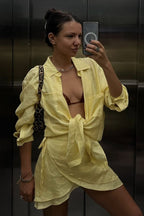 Casual Beach Shirt Cover Skirt Set image 5