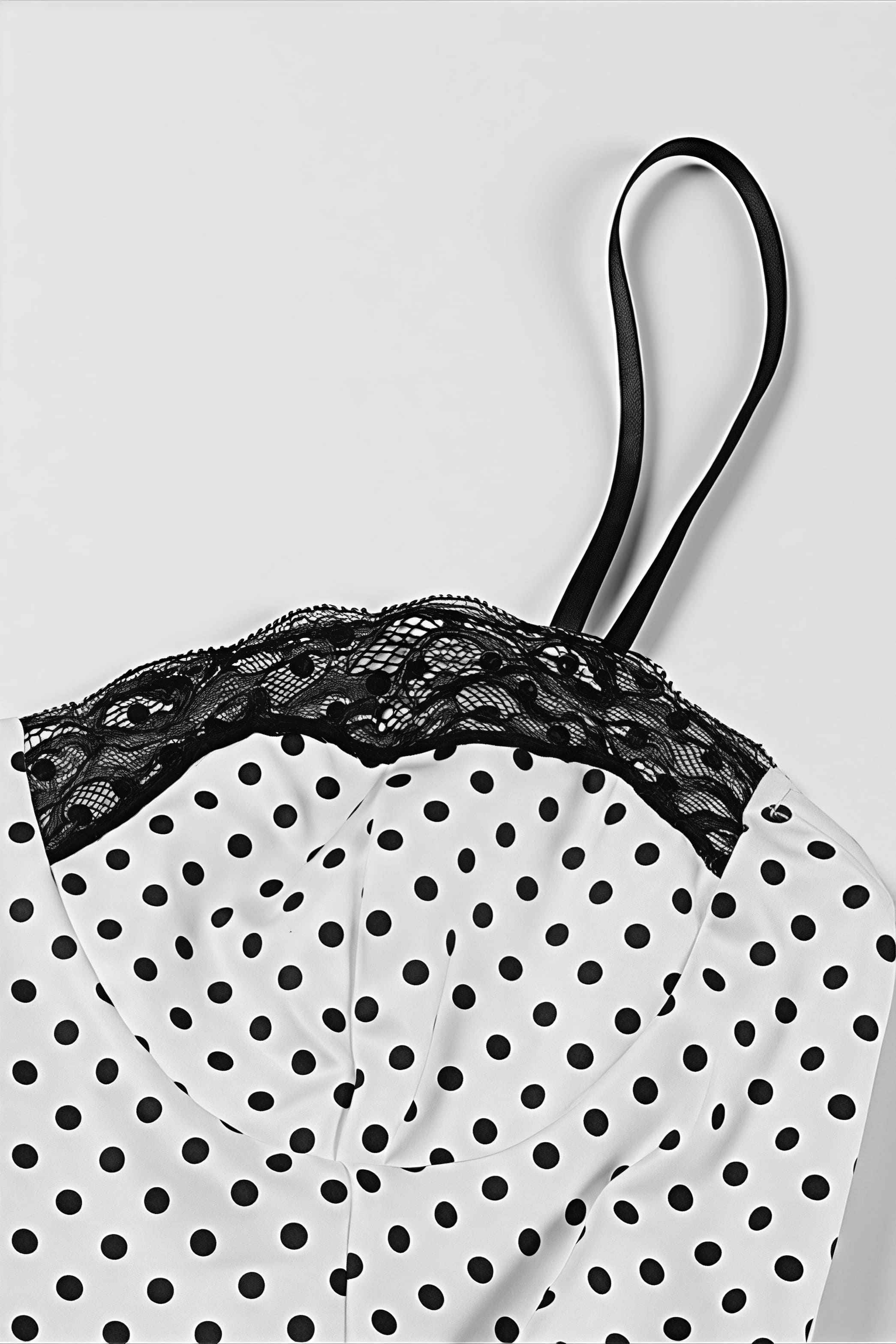 Spaghetti Strap Lace Polka Dot Maxi Dress image 6