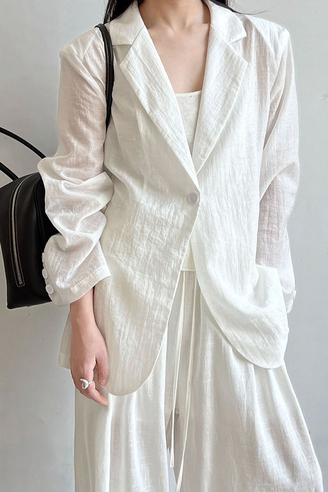 Lightweight Linen-Look Blazer image 7