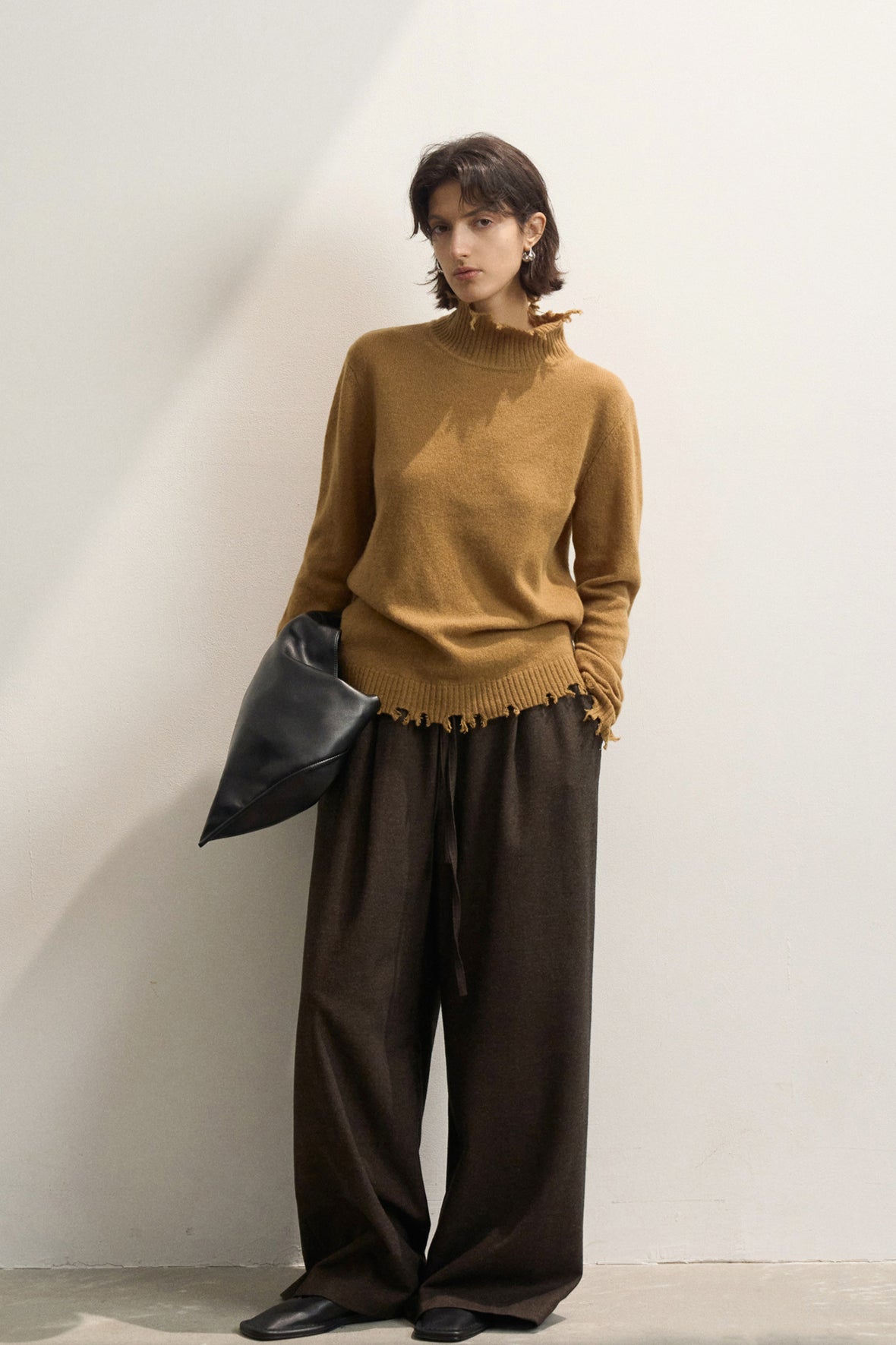 Fringed High Neck Knit Sweater image 5