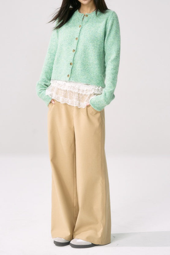 Green Roll Sleeve Cardigan image 9
