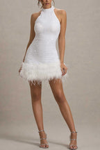 Shiny Fuzzy Sequin Bodycon Party Dress image 7