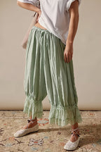 Hollow Out Lace Tie Casual Pants image 6