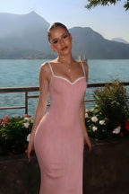 Color Block Strappy Bodycon Maxi Dress image 1