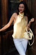 Satin Halter Top with Elegant Design image 1