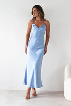 Satin Backless Tie Party Dress image 4