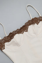 Lace Contrast Strappy Bodycon Party Dress image 7