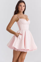 Spaghetti Strap Puff Mini Party Dress image 8