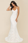 Long Sleeveless Cathedral Train Formal Dress image 1