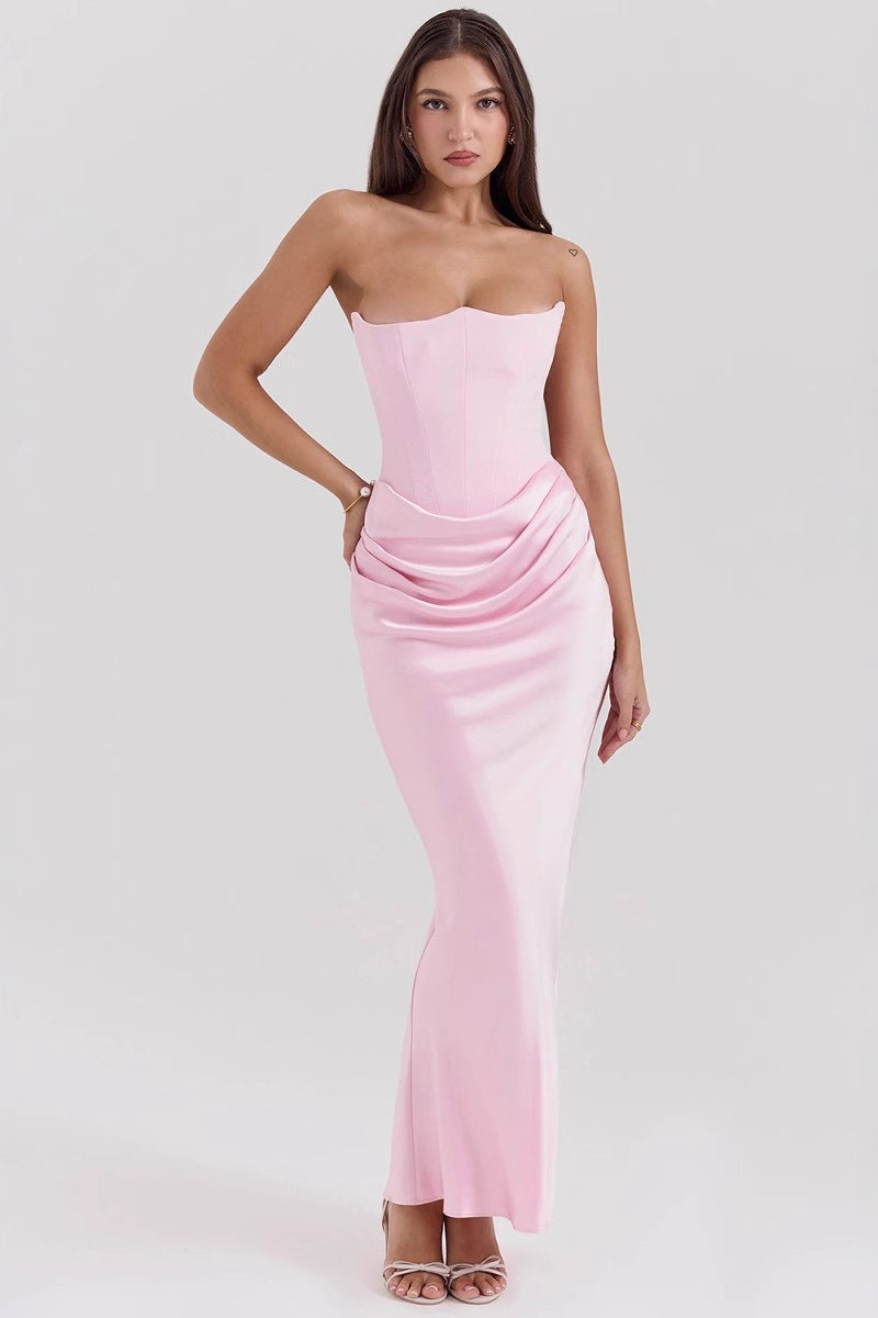 Strapless Boned Corset Bodycon Maxi Dress image 12