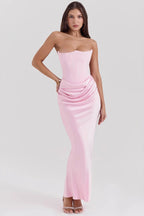 Strapless Boned Corset Bodycon Maxi Dress image 12