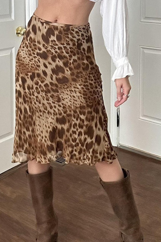 Retro Chic Leopard Tulle Skirt image 1